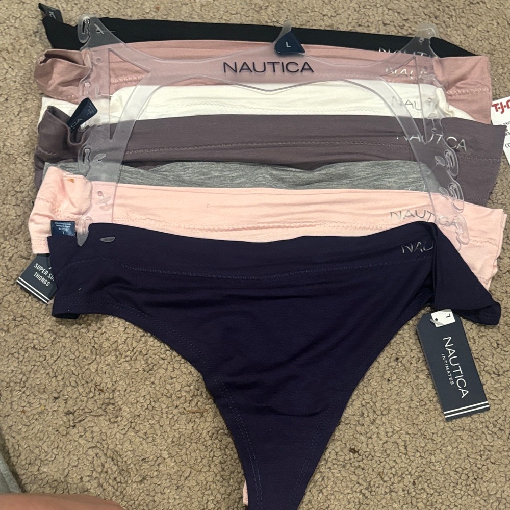 Nautica Women’s thongs- Navy, Pink, White, Gray Set